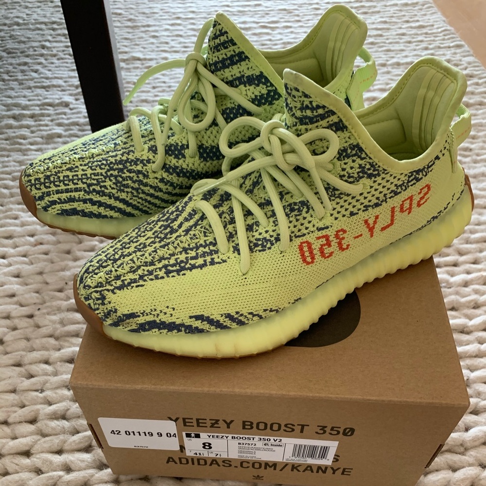 Adidas Yeezy Boost semi frozen yellow